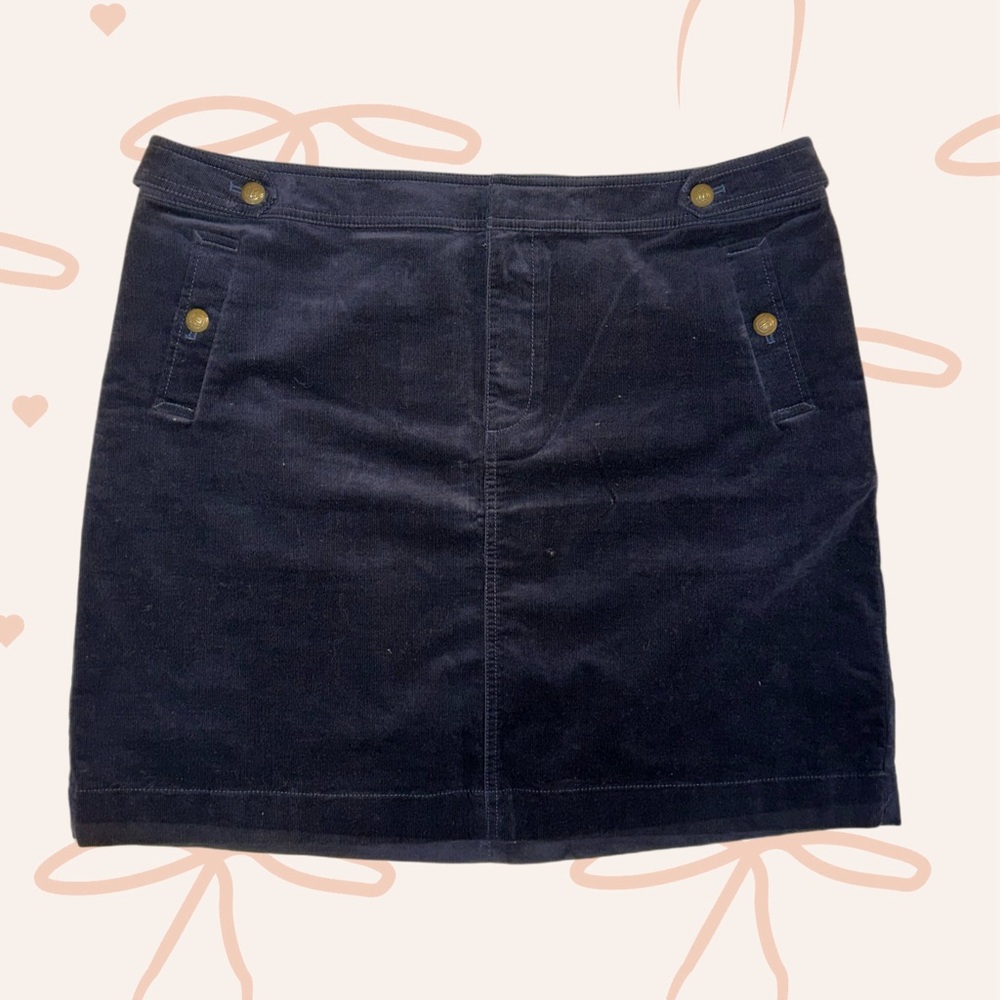 Navy blue plussize Talbots skirt